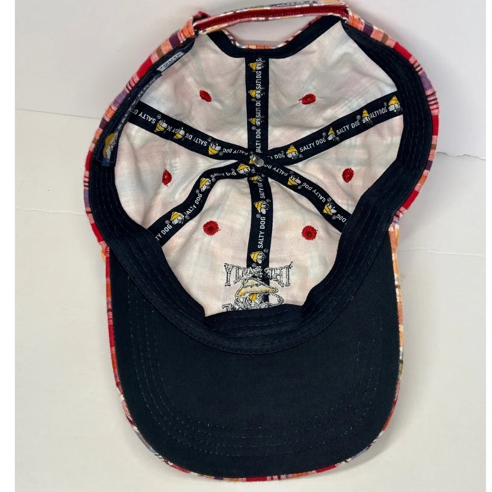 The Salty Dog Cafe Hat Youth Plaid Baseball Cap‎ Kids Apparel Hilton Head